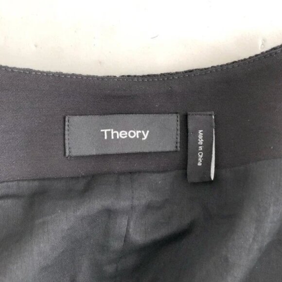 Theory Movement Black Canvas Tweed Peplum Blazer Jacket - Picture 14 of 16